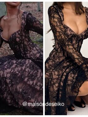 House of CB | Dresses | House Of Cb Nalini Mesh Corset Floral Maxi Cocktail  Dress | Poshmark